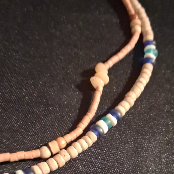 Wooden & Sea Glass Beaded Necklaces with Sea Glass Fish Pendant. 18 & 20 In Long - Picture 4 of 6